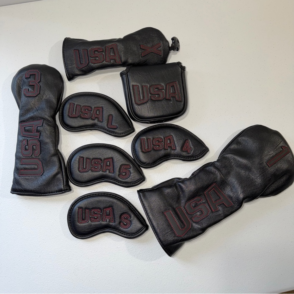 Barudan Golf Club Covers - 1 & 3 Wood, Putter, Lob, Sand, 4 & 5 W/ 1 Generic
